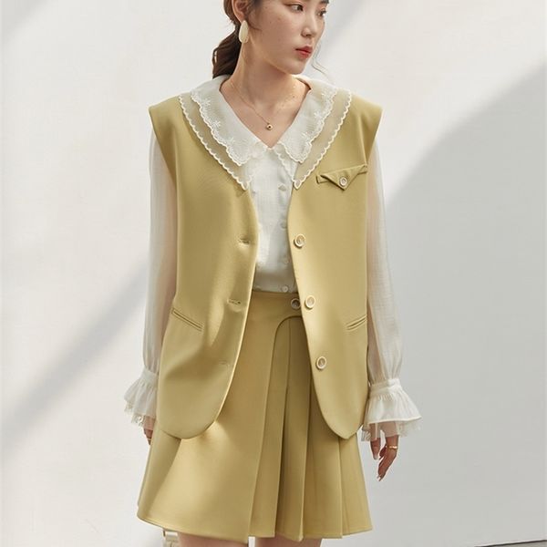 dress dushu two piece style design sense fashion suit women autumn slim mini female blazer vest skirts 220906, White
dress dushu two piece style design sense fashion suit women autumn slim mini female blazer vest skirts 220906, White