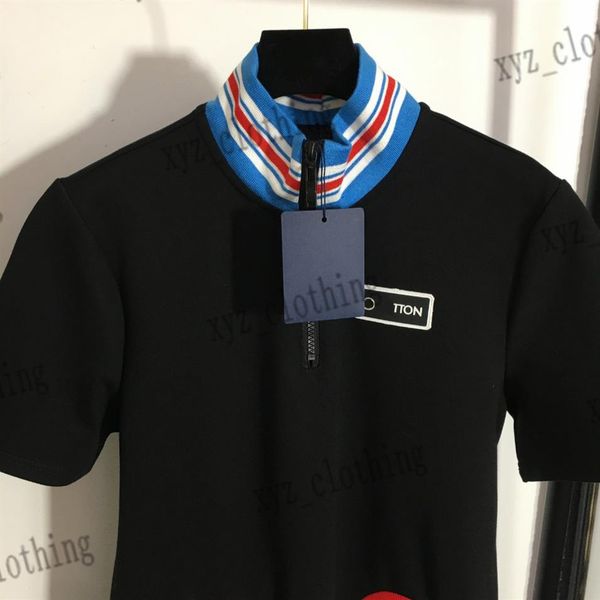 women black dresses t shirts 2022 early spring cute rainbow pocket half zip stand collar short sleeve dress sweater dress casual s234p, Black;gray
women black dresses t shirts 2022 early spring cute rainbow pocket half zip stand collar short sleeve dress sweater dress casual s234p, Black;gray