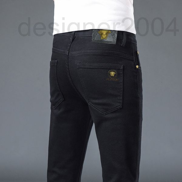 men's jeans designer straight autumn winter black brand denim pants slim straight tube elastic middle waist zr9q, Blue
men's jeans designer straight autumn winter black brand denim pants slim straight tube elastic middle waist zr9q, Blue