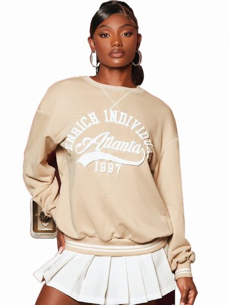 women's hoodies & sweatshirts slogan graphic drop shoulder sweatshirt 46lc#, Black
women's hoodies & sweatshirts slogan graphic drop shoulder sweatshirt 46lc#, Black