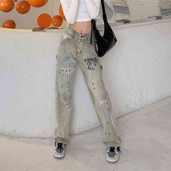 women's jeans vintage letter embroidered jeans woman high waist korean fashion ink splash pants streetwear straight baggy pants denim t, Blue
women's jeans vintage letter embroidered jeans woman high waist korean fashion ink splash pants streetwear straight baggy pants denim t, Blue