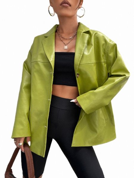 women's down & parkas button front drop shoulder pu leather coat i3o4#, Black
women's down & parkas button front drop shoulder pu leather coat i3o4#, Black