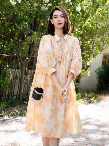 casual dresses high count cotton ed qi wei same french long print simple shirt floral dress loose baby skirt, Black;gray
casual dresses high count cotton ed qi wei same french long print simple shirt floral dress loose baby skirt, Black;gray