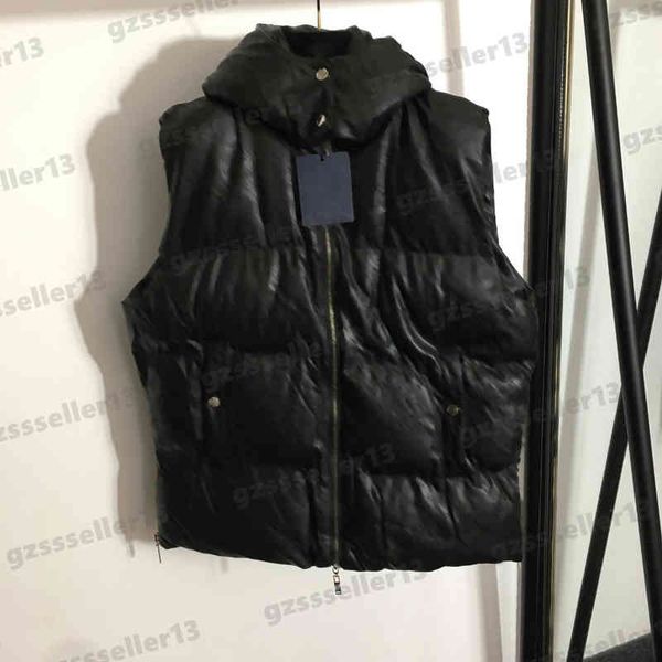 womens vest luxury designer down jackets custom embossed logo metal zipper puffer jacket fashion brand sleeveless pu vest with detachable ha, Black;white
womens vest luxury designer down jackets custom embossed logo metal zipper puffer jacket fashion brand sleeveless pu vest with detachable ha, Black;white