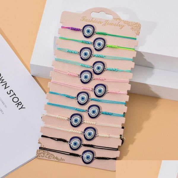 charm bracelets 12pcs/lot wholesale braided rope bracelet blue turkish evil eye charms couples women adjustable string jewel vipjewel dhv2j, Golden;silver
charm bracelets 12pcs/lot wholesale braided rope bracelet blue turkish evil eye charms couples women adjustable string jewel vipjewel dhv2j, Golden;silver