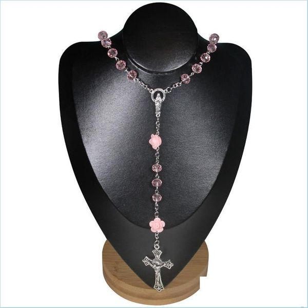beaded necklaces pink crystals beads rosary necklace handmade religious jewelry for women men fashion rose flowers jesus cr mjfashion dhqye, Silver
beaded necklaces pink crystals beads rosary necklace handmade religious jewelry for women men fashion rose flowers jesus cr mjfashion dhqye, Silver