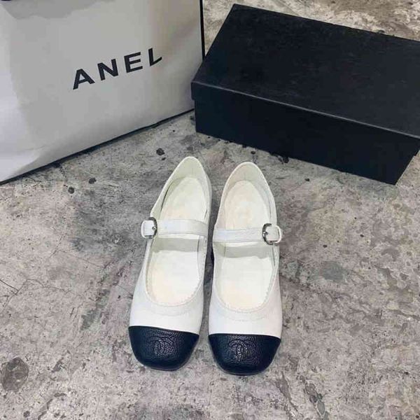 dress shoes small fragrance mary jane color matching women's leather flat heel button ballet square head thick shoes, Black
dress shoes small fragrance mary jane color matching women's leather flat heel button ballet square head thick shoes, Black