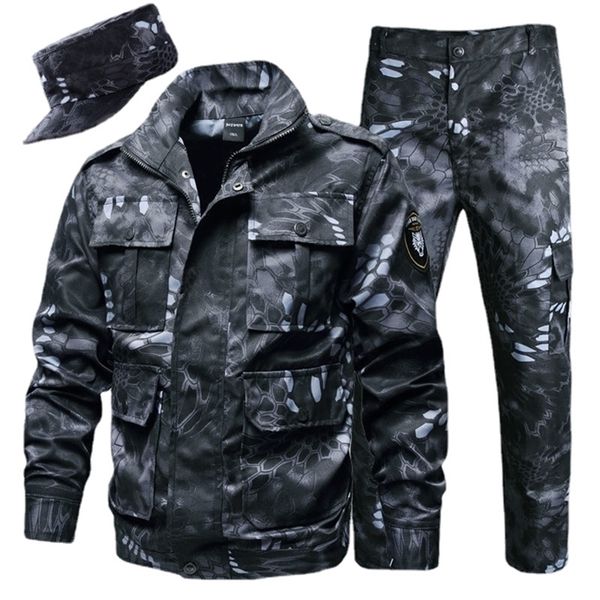 mens tracksuits python pattern army uniform camouflage tracksuit labor protection suit wearresistant overalls outdoor jogger set 220906, Gray
mens tracksuits python pattern army uniform camouflage tracksuit labor protection suit wearresistant overalls outdoor jogger set 220906, Gray