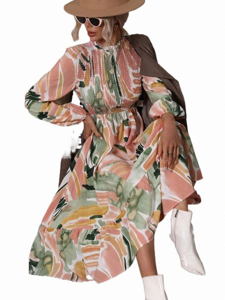 casual dresses brush print lantern sleeve shirred bodice ruffle hem dress q9ct#, Black;gray
casual dresses brush print lantern sleeve shirred bodice ruffle hem dress q9ct#, Black;gray