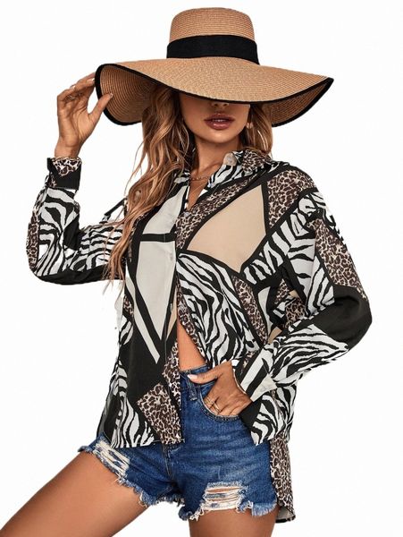 women's blouses & shirts zebra striped & leopard print drop shoulder shirt i3zd#, White
women's blouses & shirts zebra striped & leopard print drop shoulder shirt i3zd#, White