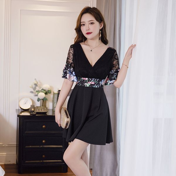 luxury party dresses fashion slim massage spa technician pleated dresses night club v-neck open back work dresses, Black
luxury party dresses fashion slim massage spa technician pleated dresses night club v-neck open back work dresses, Black