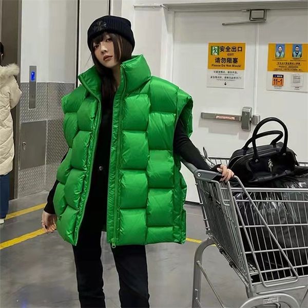 women's down parkas oversize women's white duck down vest streetwear personality ladies puffer vests autumn winter warm thick wais, Black
women's down parkas oversize women's white duck down vest streetwear personality ladies puffer vests autumn winter warm thick wais, Black