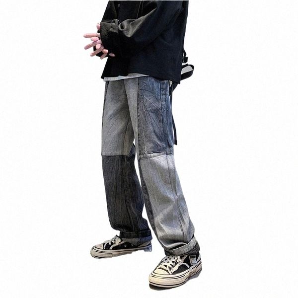 men's jeans men's jeans korean style stitching men fashion loose casual ripped harajuku streetwear hip-hop straight wide-leg h4hr#, Blue
men's jeans men's jeans korean style stitching men fashion loose casual ripped harajuku streetwear hip-hop straight wide-leg h4hr#, Blue