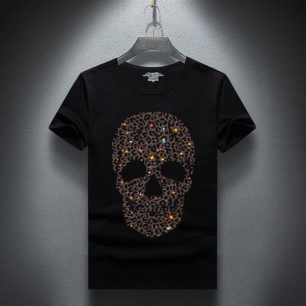 januarysnow fashion designer summer mens skulls rhinestones t shirts modal cotton o neck short sleeve slim tee shirt ship340b, White;black
januarysnow fashion designer summer mens skulls rhinestones t shirts modal cotton o neck short sleeve slim tee shirt ship340b, White;black