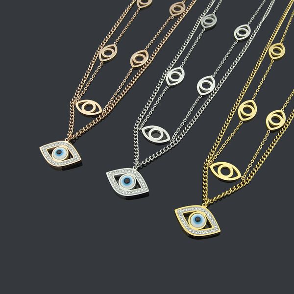 luxury designer jewelry lady necklace lady hollowed-out devil's eye double layer necklace generous fashion necklace with good quality, Silver
luxury designer jewelry lady necklace lady hollowed-out devil's eye double layer necklace generous fashion necklace with good quality, Silver