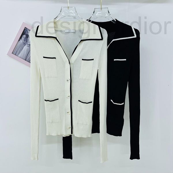 women's knits & tees designer autumn polo collar wool contrast color single breasted long sleeve sweater thin fashion slim coat cardiga, White
women's knits & tees designer autumn polo collar wool contrast color single breasted long sleeve sweater thin fashion slim coat cardiga, White