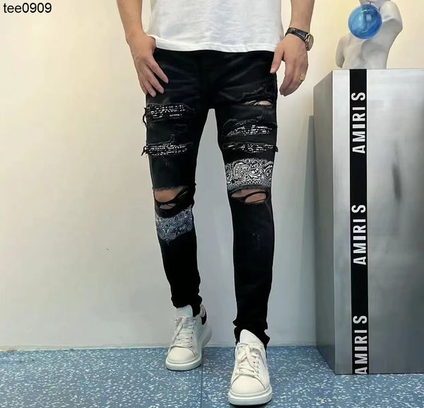 jeans high street trend patchwork hole washing pants casual slim jeans fashion, Blue
jeans high street trend patchwork hole washing pants casual slim jeans fashion, Blue