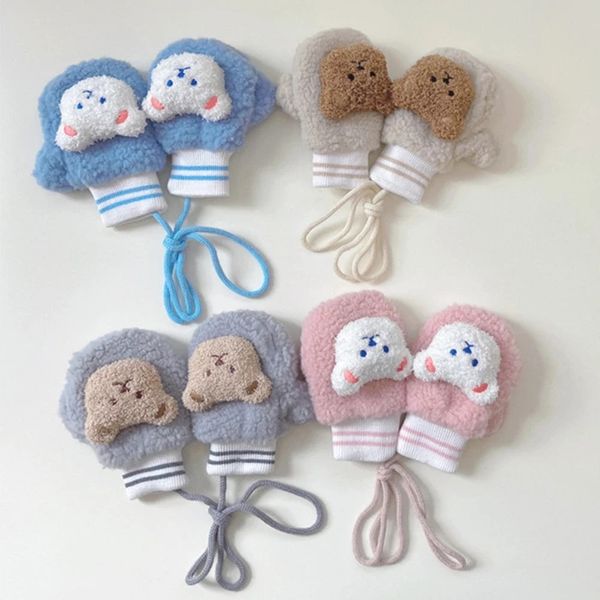 cute bear cartoon mittens baby gloves knitted wool newborn mitten velvet thick children kids winter soft gloves full fingers, White
cute bear cartoon mittens baby gloves knitted wool newborn mitten velvet thick children kids winter soft gloves full fingers, White