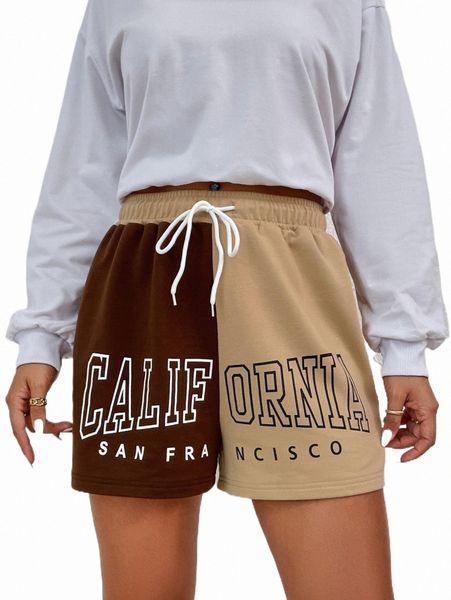 women's shorts two tone letter graphic drawstring waist track shorts w8st#, White;black
women's shorts two tone letter graphic drawstring waist track shorts w8st#, White;black