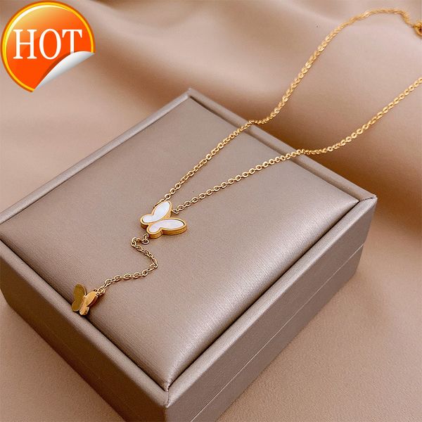 fritillaria butterfly pendant single pendant titanium steel necklace women ins simple cool style clavicle chain summer 2022 new factory dire, Black
fritillaria butterfly pendant single pendant titanium steel necklace women ins simple cool style clavicle chain summer 2022 new factory dire, Black
