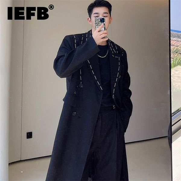 men's trench coats iefb men's manual threading titched trench coat male fashion chic loose notched double breasted autumn windbrea, Tan;black
men's trench coats iefb men's manual threading titched trench coat male fashion chic loose notched double breasted autumn windbrea, Tan;black