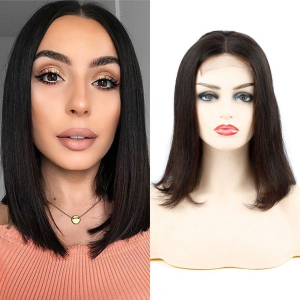 4x4 hd lace closure human hair wigs middle part pre plucked indian straight short bob wig, Black;brown
4x4 hd lace closure human hair wigs middle part pre plucked indian straight short bob wig, Black;brown