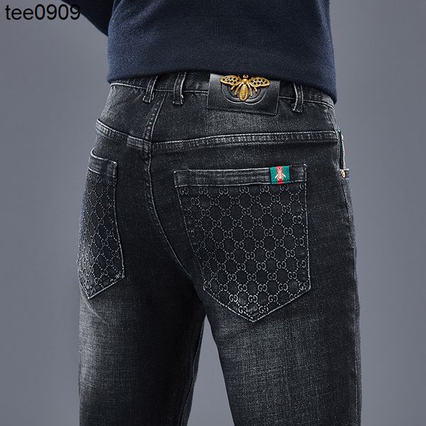 jeans winter new embroidery little bee elastic denim long pants leggings fashion brand youth wear, Blue
jeans winter new embroidery little bee elastic denim long pants leggings fashion brand youth wear, Blue