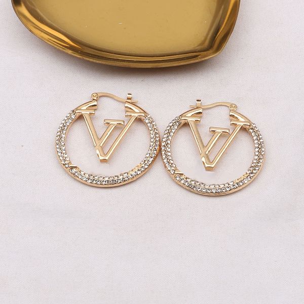 18k gold plated luxury brand designers letters stud ear ring geometric round classic women crystal rhinestone pearl earring wedding party je, Golden;silver
18k gold plated luxury brand designers letters stud ear ring geometric round classic women crystal rhinestone pearl earring wedding party je, Golden;silver
