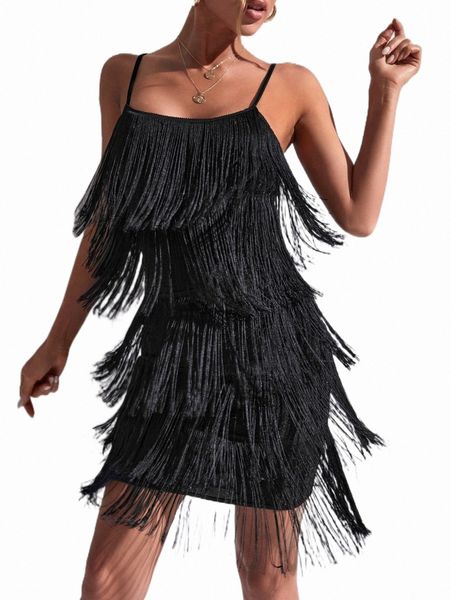 casual dresses tall fringe trim cami dress 2022 new k5ii#, Black;gray
casual dresses tall fringe trim cami dress 2022 new k5ii#, Black;gray