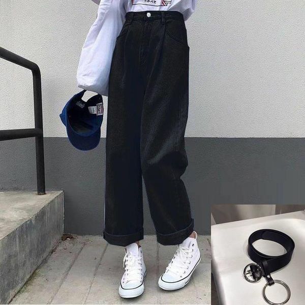 women s jeans women solid vintage high waist wide leg denim trousers simple students all match loose fashion harajuku womens chic casual 220, Blue
women s jeans women solid vintage high waist wide leg denim trousers simple students all match loose fashion harajuku womens chic casual 220, Blue