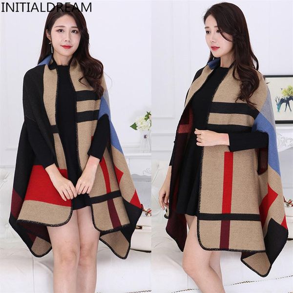shawl scarf women autumn winter poncho vintage blanket lady knit shawl cape cashmere classic plaid style thick warm scarf s18101904274f, Blue;gray
shawl scarf women autumn winter poncho vintage blanket lady knit shawl cape cashmere classic plaid style thick warm scarf s18101904274f, Blue;gray