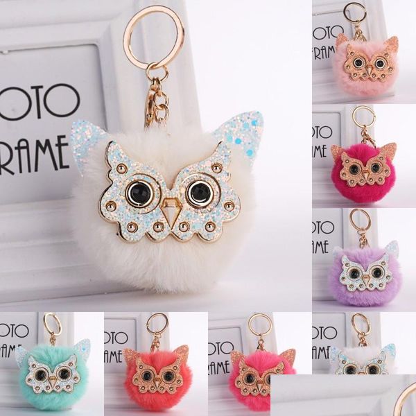 keychains owl fluffy keychain for women fur pompom ball keyring animal glasses handbag key chains bag car pendent charms accesories p dhhnx, Silver
keychains owl fluffy keychain for women fur pompom ball keyring animal glasses handbag key chains bag car pendent charms accesories p dhhnx, Silver