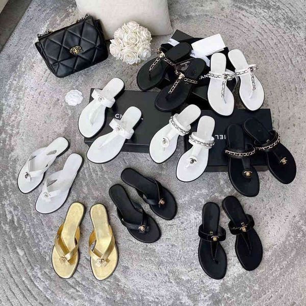 sandals small fragrance clip toe herringbone slippers for women in summer wear metal chain beach versatile flat bottom sandals, Black
sandals small fragrance clip toe herringbone slippers for women in summer wear metal chain beach versatile flat bottom sandals, Black