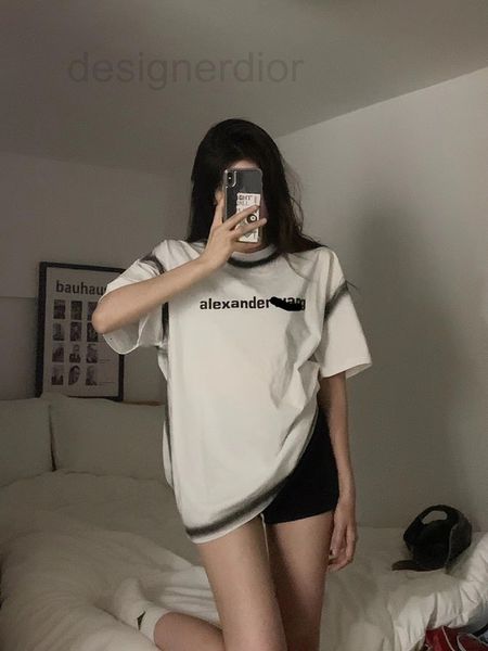 women's t-shirt designer aw22 spring and summer new niche design letter printing inkjet washing process short sleeve t-shirt uz0j, White
women's t-shirt designer aw22 spring and summer new niche design letter printing inkjet washing process short sleeve t-shirt uz0j, White