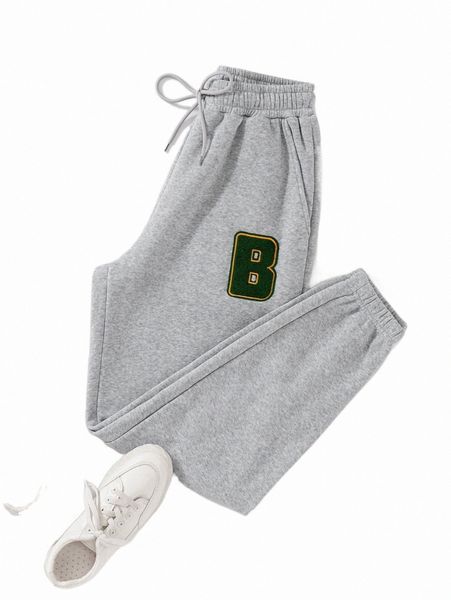 women's pants & capris letter patched detail drawstring waist teddy lined sweatpants b6eq#, Black;white
women's pants & capris letter patched detail drawstring waist teddy lined sweatpants b6eq#, Black;white