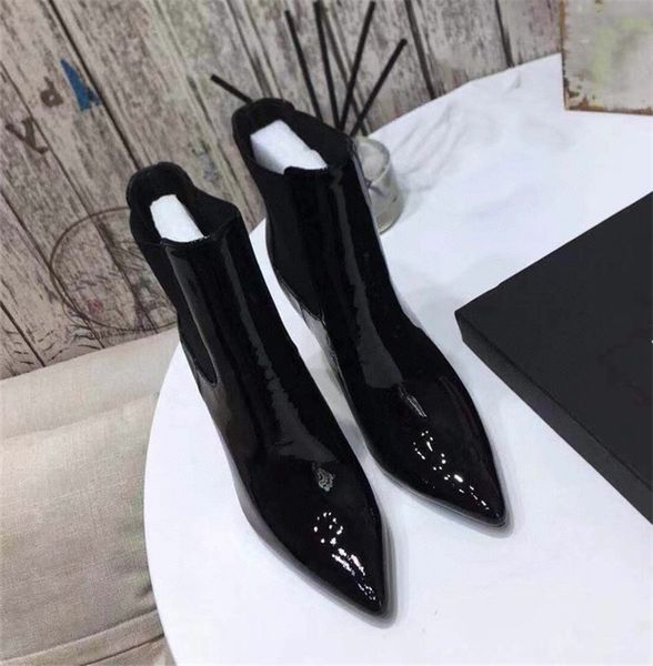 metal letter high heel booties shiny leather pointed toe stiletto fashion boot size 35-40, Black
metal letter high heel booties shiny leather pointed toe stiletto fashion boot size 35-40, Black