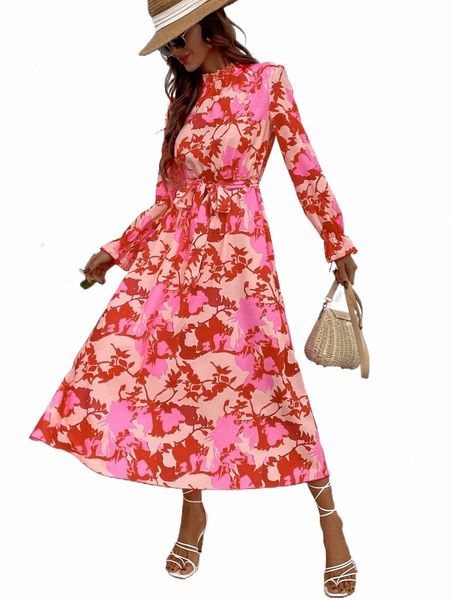 casual dresses allover floral print ruffle neck flounce sleeve belted dress 50am#, Black;gray
casual dresses allover floral print ruffle neck flounce sleeve belted dress 50am#, Black;gray