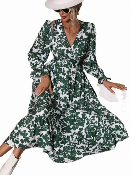 casual dresses allover floral print surplice neck ruffle hem dress a7ve#, Black;gray
casual dresses allover floral print surplice neck ruffle hem dress a7ve#, Black;gray