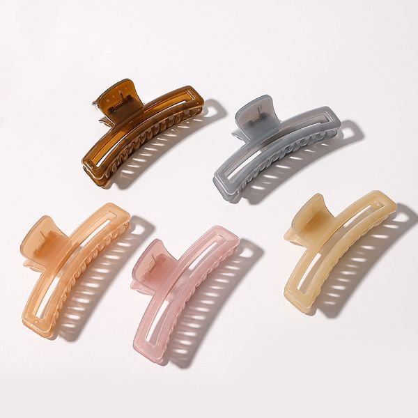 hollow out rectangle hair clamps clips women large plastic hair claw clip trendy solid color hairpins length 11 cm for ponytail headdress je, Slivery;golden
hollow out rectangle hair clamps clips women large plastic hair claw clip trendy solid color hairpins length 11 cm for ponytail headdress je, Slivery;golden