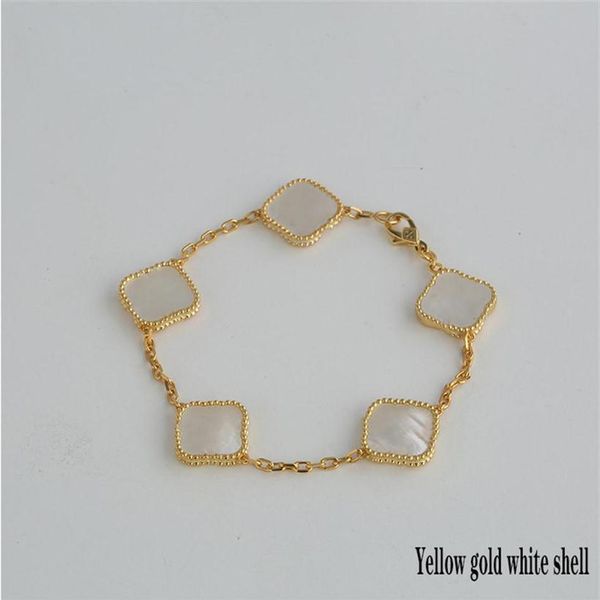 classic four 4 leaf clover charm bracelets designer chain necklaces 18 k gold agate shell mother-of-pearl for women&girl wedding m204e269u, Golden;silver 
classic four 4 leaf clover charm bracelets designer chain necklaces 18 k gold agate shell mother-of-pearl for women&girl wedding m204e269u, Golden;silver