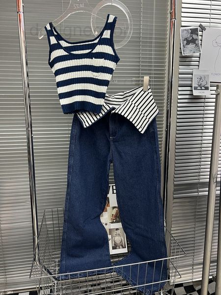 women's tracksuits designer 2022 new niche design tide navy blue stripe knitted vest cuffed jeans xkv4, Gray
women's tracksuits designer 2022 new niche design tide navy blue stripe knitted vest cuffed jeans xkv4, Gray