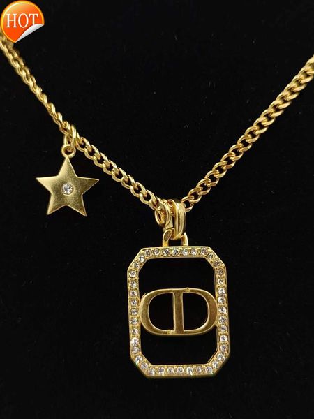 d family di necklac new cd letters hollow star women's high sense light temperament luxury of diamonds factory direct sale, Black
d family di necklac new cd letters hollow star women's high sense light temperament luxury of diamonds factory direct sale, Black