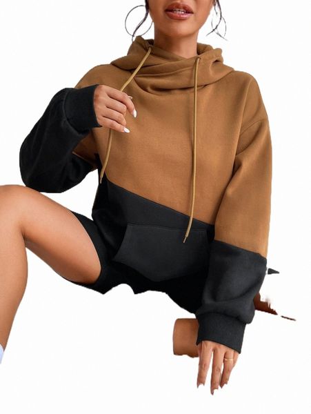 women's hoodies & sweatshirts colorblock kangaroo pocket drawstring hoodie z6mx#, Black
women's hoodies & sweatshirts colorblock kangaroo pocket drawstring hoodie z6mx#, Black