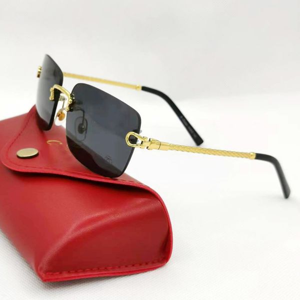 designer men's sunglasses fashion 2022 retro vintage men women tinted small rectangle rimless sunglasses with red box, White;black
designer men's sunglasses fashion 2022 retro vintage men women tinted small rectangle rimless sunglasses with red box, White;black