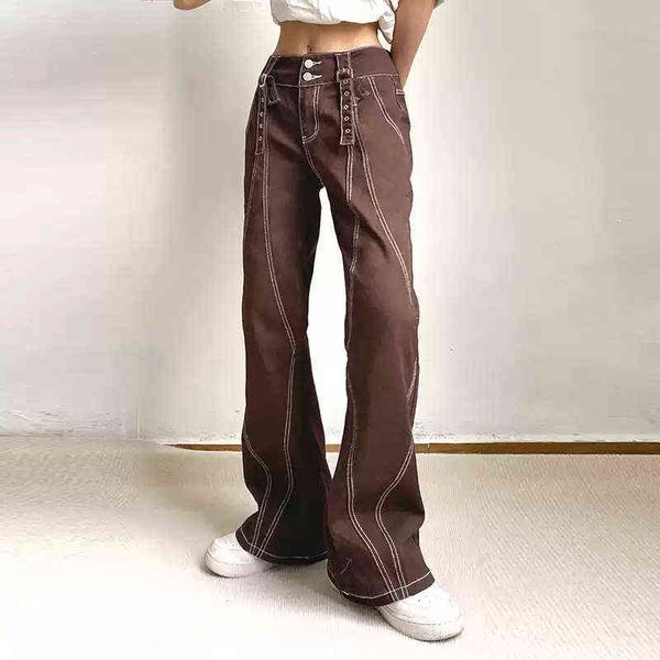 women's jeans american retro brown jeans woman high waist y2k flare denim trousers korean fashion straight pants streetwear personalize, Blue
women's jeans american retro brown jeans woman high waist y2k flare denim trousers korean fashion straight pants streetwear personalize, Blue