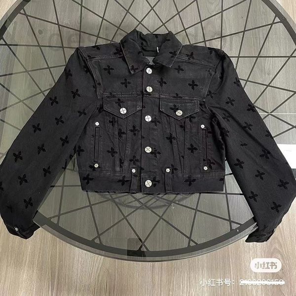 women's jackets designer sm22 early autumn new cabinet synchronous denim flocking coat pyrh, Black;brown
women's jackets designer sm22 early autumn new cabinet synchronous denim flocking coat pyrh, Black;brown