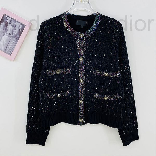 women's knits & tees designer small fragrance autumn new round neck single breasted long sleeve four pocket sequined sweater cardigan l, White
women's knits & tees designer small fragrance autumn new round neck single breasted long sleeve four pocket sequined sweater cardigan l, White