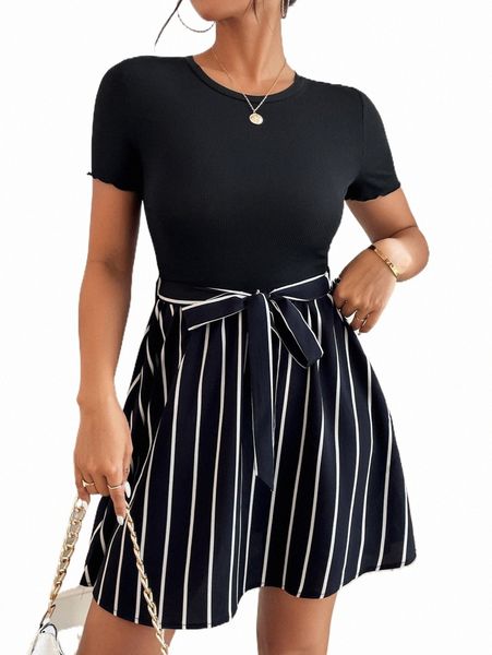 casual dresses petite striped belted dress 2022 new e7zy#, Black;gray
casual dresses petite striped belted dress 2022 new e7zy#, Black;gray