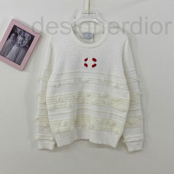 women's knits & tees designer small fragrance autumn new round neck pullover long sleeve sweater letter embroidery wool loose casual bo, White
women's knits & tees designer small fragrance autumn new round neck pullover long sleeve sweater letter embroidery wool loose casual bo, White