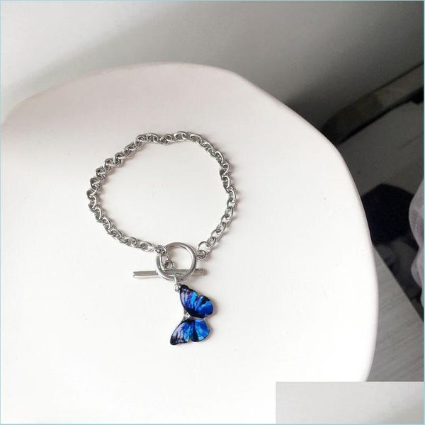 link chain new elegant insect blue butterfly bracelet necklace for women girls minimalist twisted chain pendant statement jewelry dr dhyi6, Black
link chain new elegant insect blue butterfly bracelet necklace for women girls minimalist twisted chain pendant statement jewelry dr dhyi6, Black